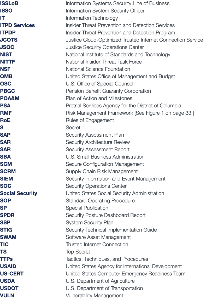 ISSLoB Information Systems Security Line of Business ISSO Information System Security Officer IT Information Technolo   